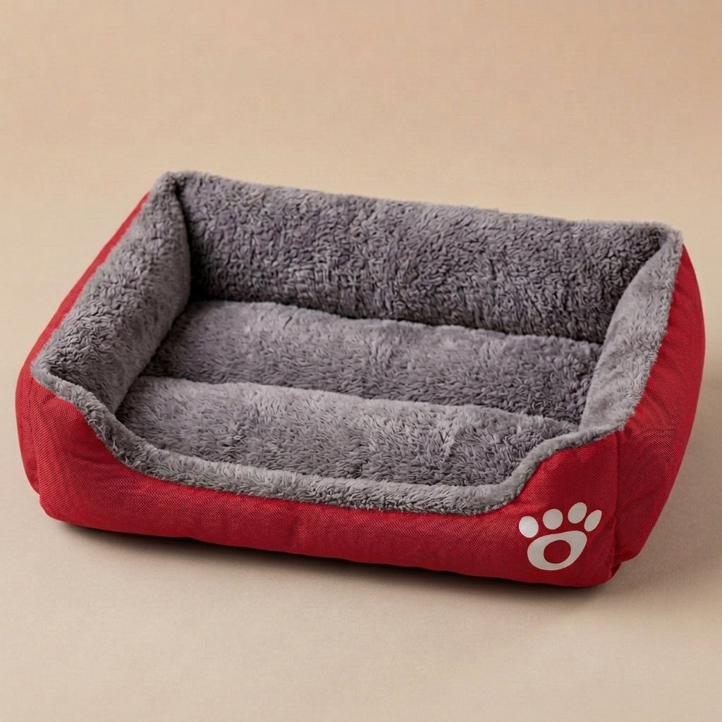 Panier Chien Peluche Noir – Lit Douillet Antidérapant et Résistant aux Morsures, Toutes Tailles