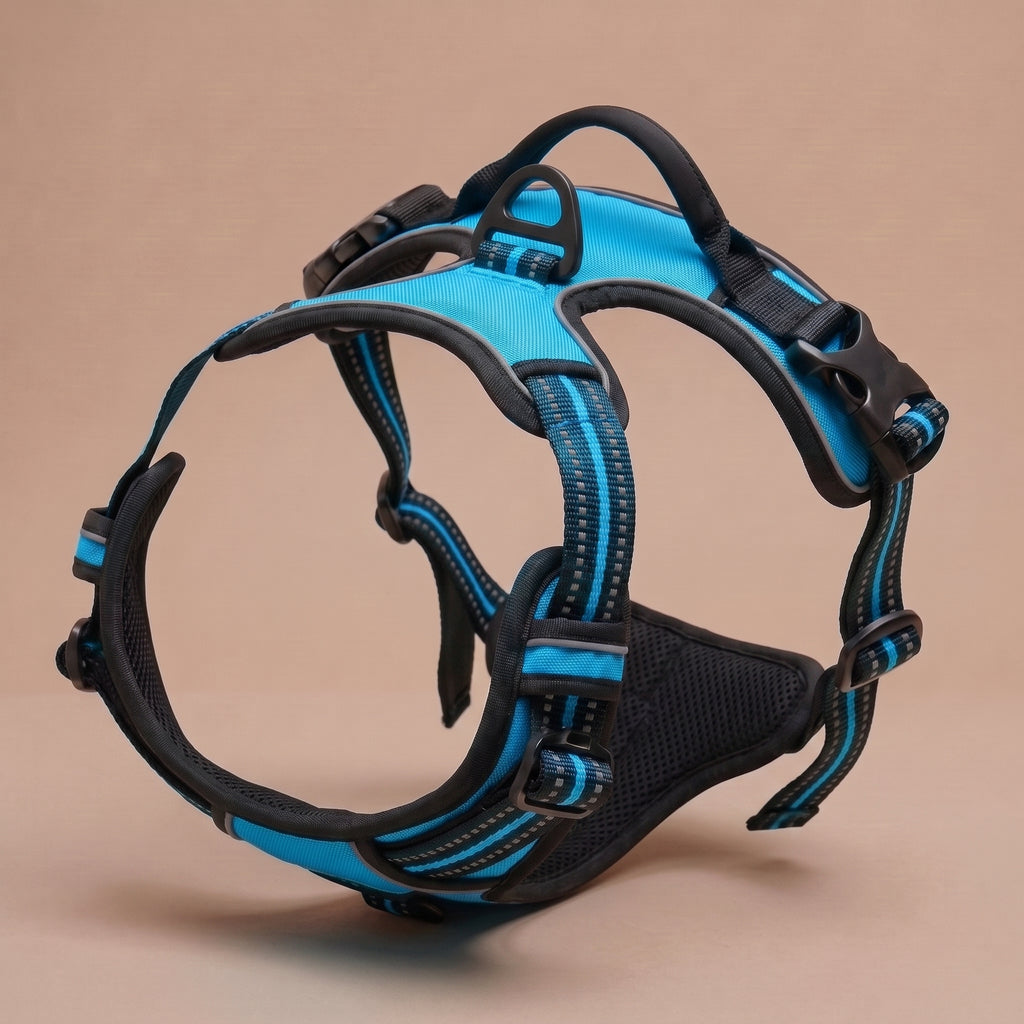 Harnais Anti-Traction pour Chien avec Clip Frontal – Poignée de Contrôle et Bandes Réfléchissantes, Grand Chien