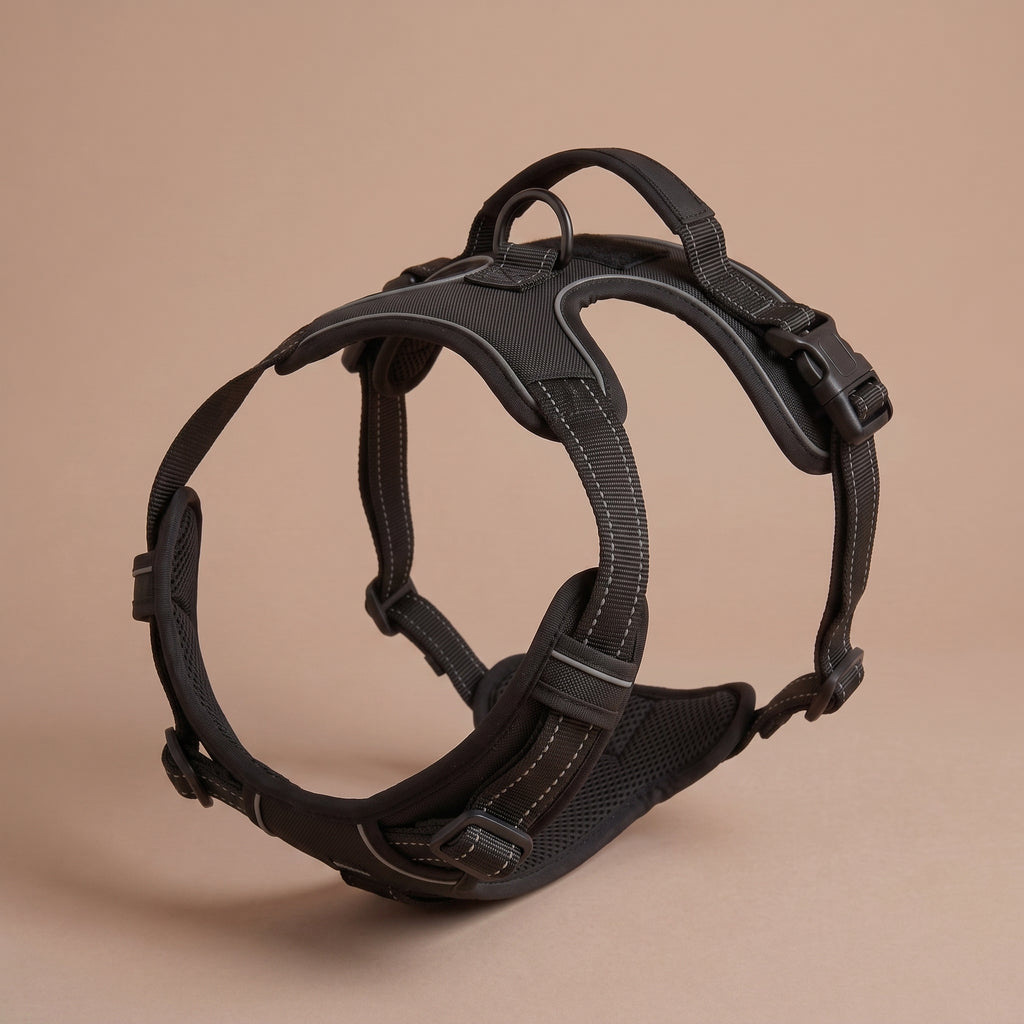 Harnais Anti-Traction pour Chien avec Clip Frontal – Poignée de Contrôle et Bandes Réfléchissantes, Grand Chien