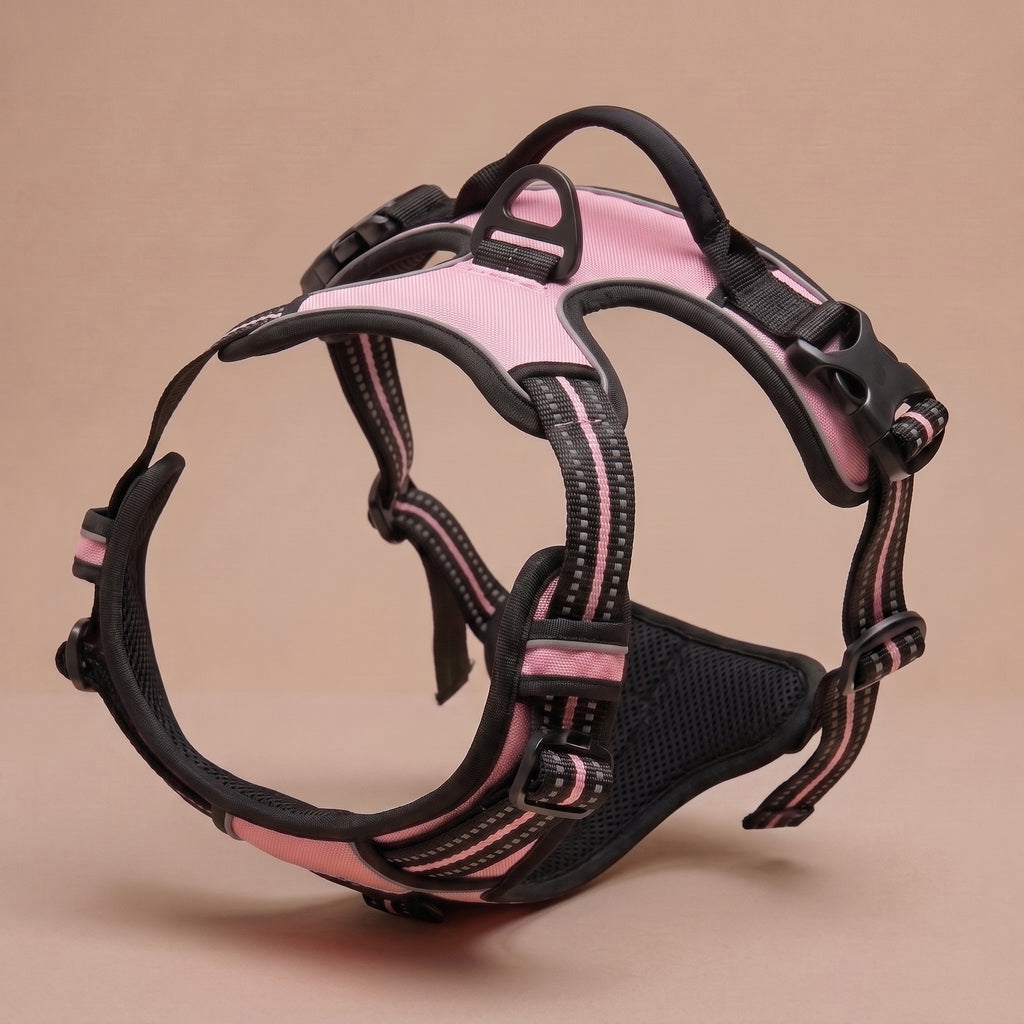 Harnais Anti-Traction pour Chien avec Clip Frontal – Poignée de Contrôle et Bandes Réfléchissantes, Grand Chien