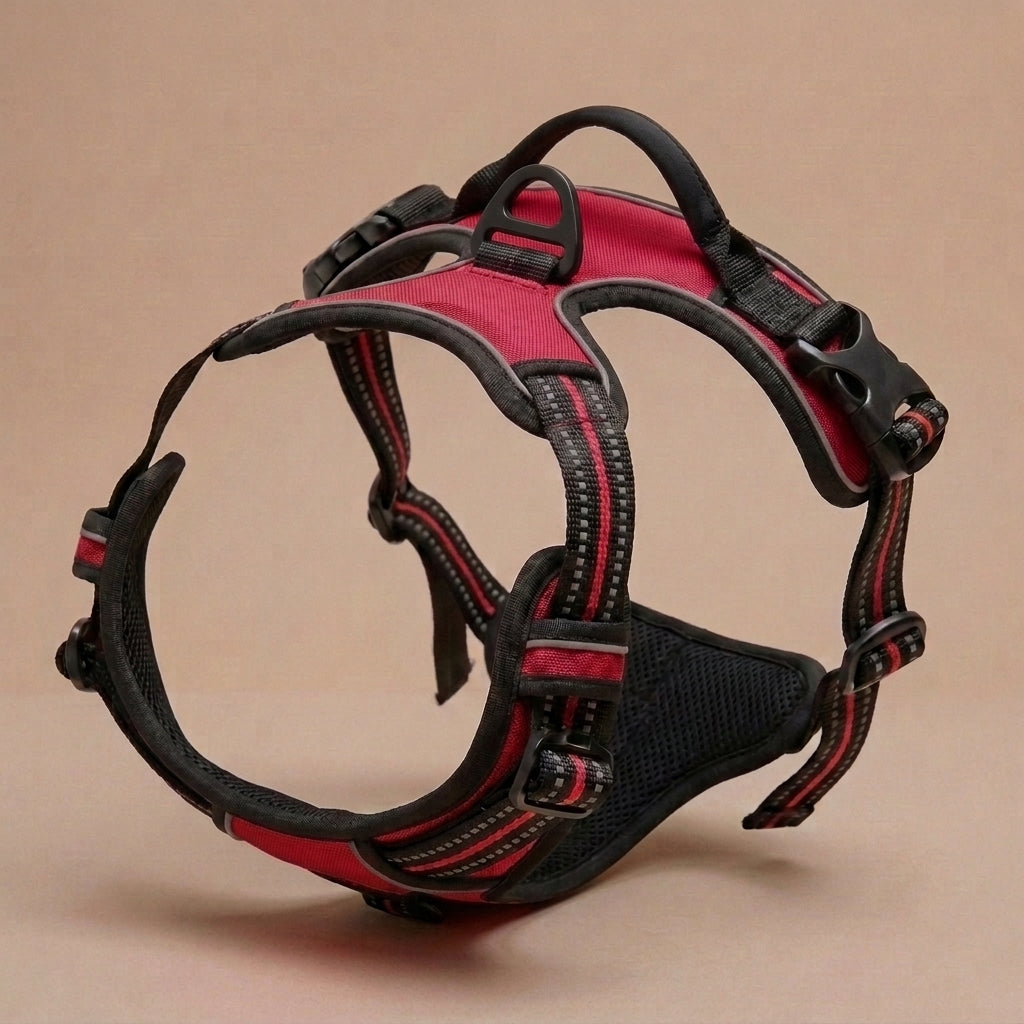 Harnais Anti-Traction pour Chien avec Clip Frontal – Poignée de Contrôle et Bandes Réfléchissantes, Grand Chien