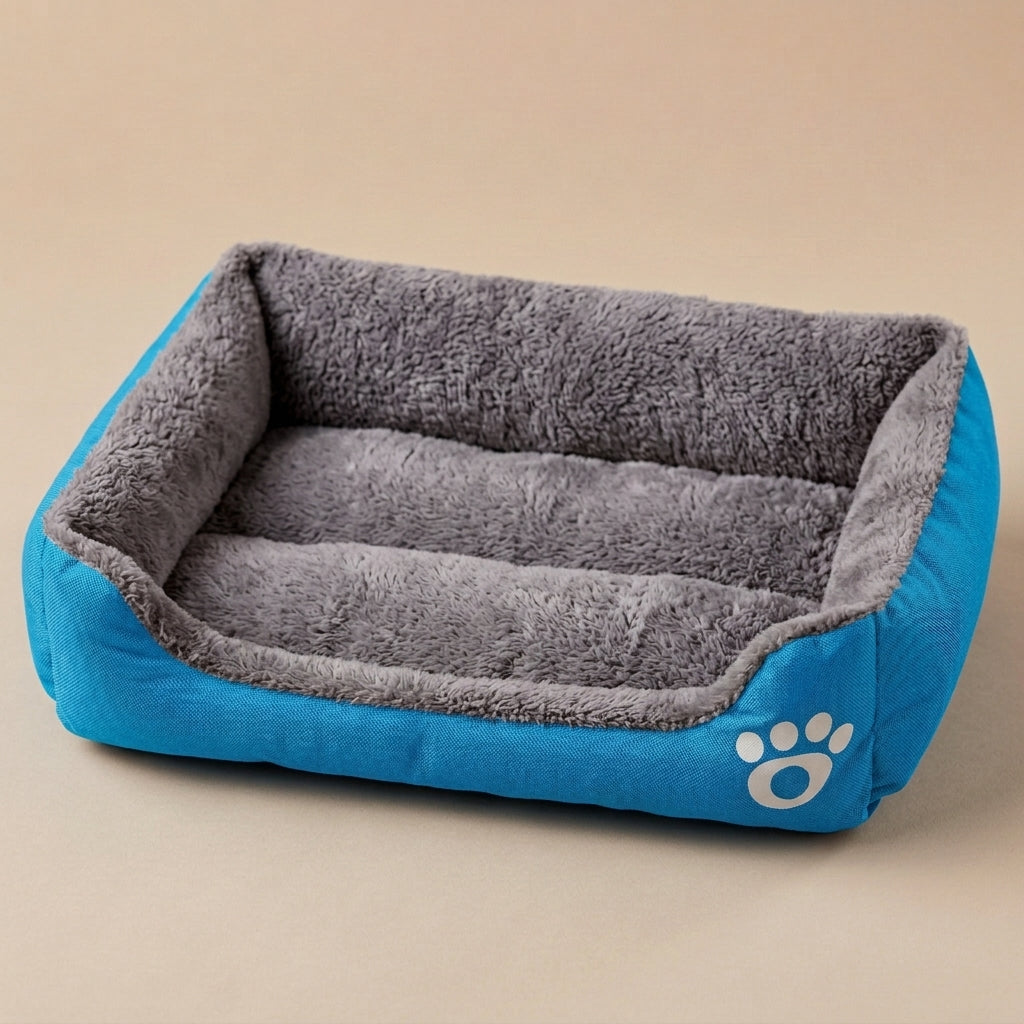 Panier Chien Peluche Noir – Lit Douillet Antidérapant et Résistant aux Morsures, Toutes Tailles
