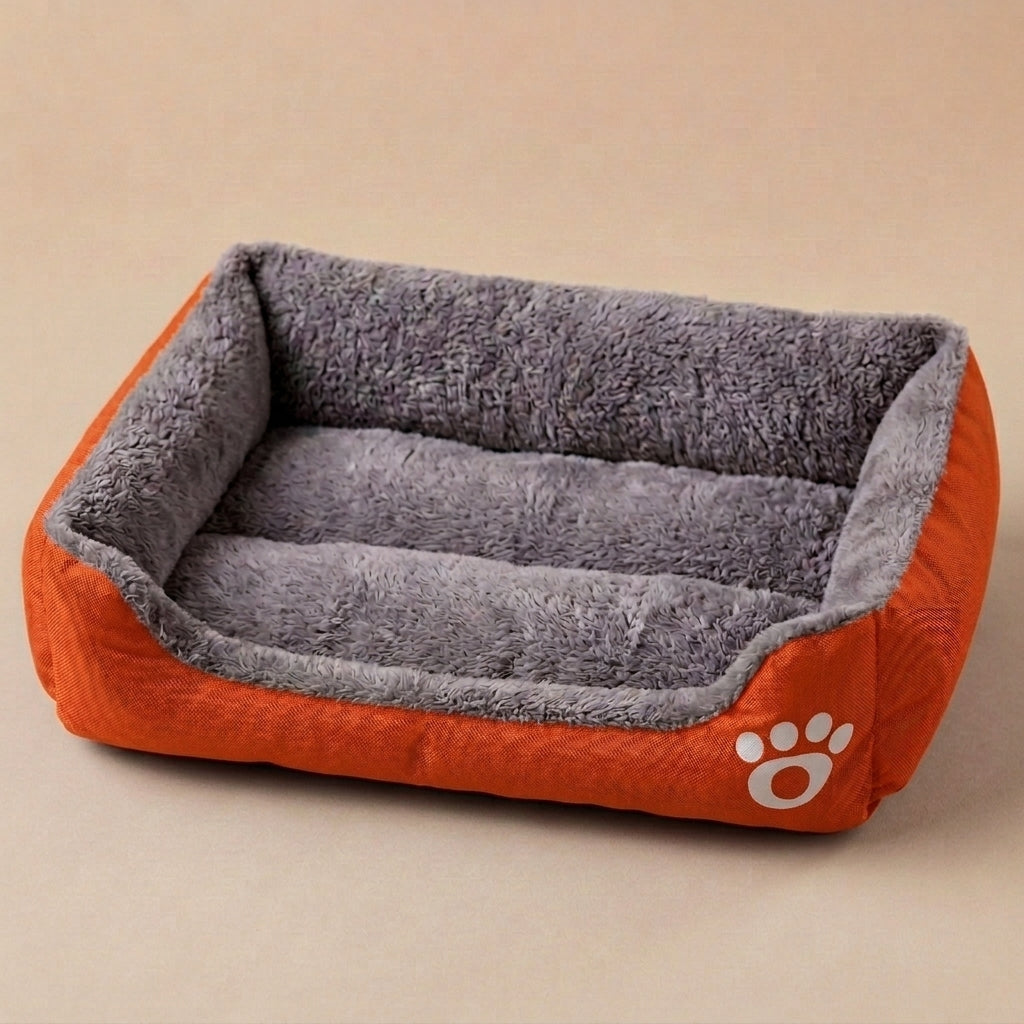 Panier Chien Peluche Noir – Lit Douillet Antidérapant et Résistant aux Morsures, Toutes Tailles