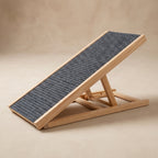 Rampe d'Accès pour Chien en Bois Massif 70cm – Antidérapante et Ajustable en Hauteur pour Canapé, Lit et Voiture