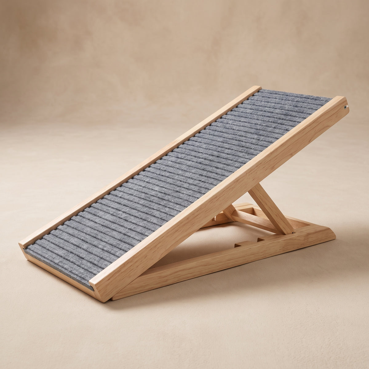 Rampe d'Accès pour Chien en Bois Massif 70cm – Antidérapante et Ajustable en Hauteur pour Canapé, Lit et Voiture